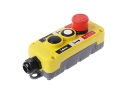 Interruptor De Botón De Empuje Industrial Impermeable Con Paro De Emergencia Para Grúa Eléctrica Hoist Estación De Control Pendiente Amarillo