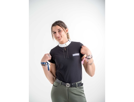 Camisa de Mulher LE SABOTIER Pólo Competição Elmee Preto (38)
