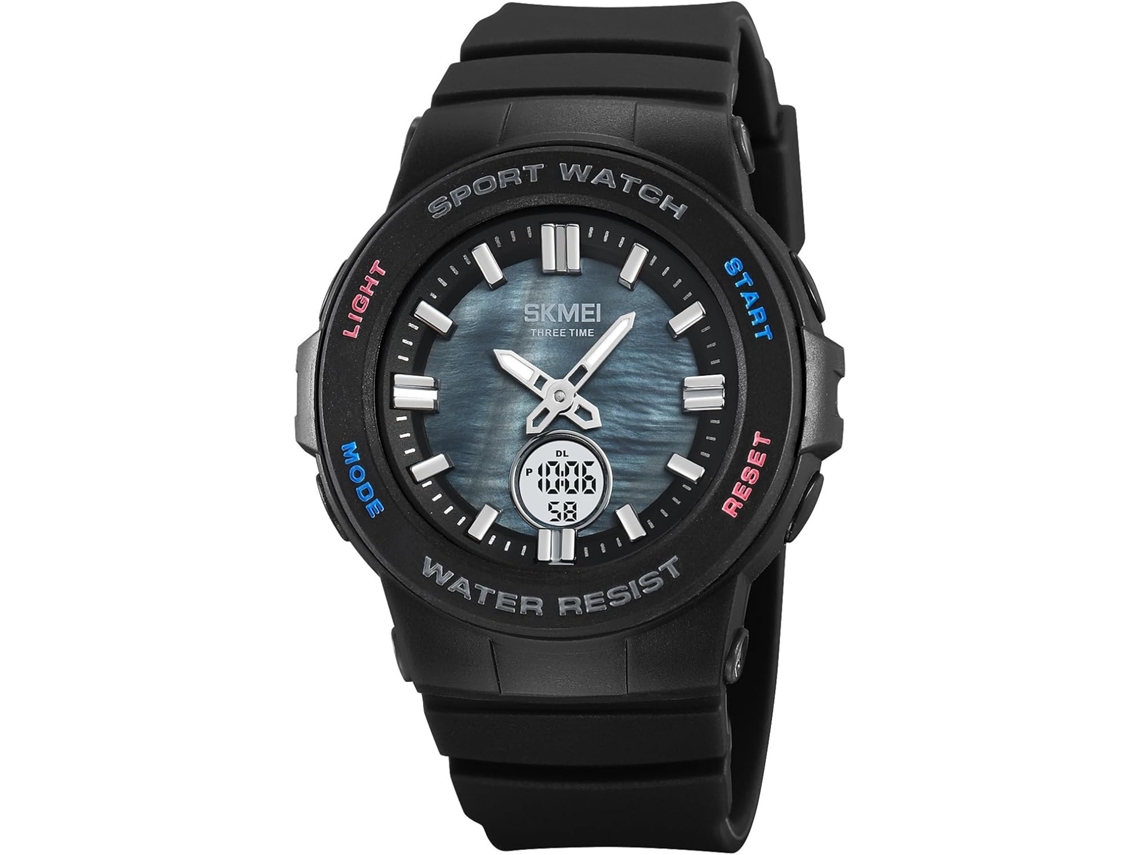 Lurelia Relógio Digital Desportivo, Led, Cronómetro, Alarme, Data/calendário, 12/24h, Resina, Abs, Azul