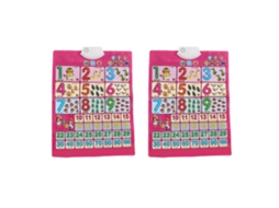 2pcs Posters De Parede Interativos Sonoros Para Aprendizagem Chinês Inglês Alfabeto Crianças