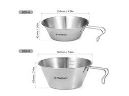 Copo Sierra Aço Inox 200ml/500ml Camping