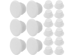 Tampas De Extremidade De Guidão De Plástico Branco E Proteção De Segurança Para Bicicletas.