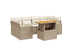 Garden Sofa Set, Garden Sofa Sets Vidaxl Bege Rattan / Vime (n/a)