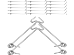 Inoomp 100-ganchos Galvanizados Janelas E Portas Com Design Triangular, Fácil Instalação E Acessórios Completos