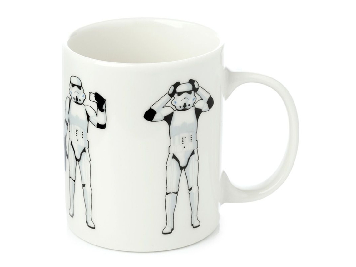 Caneca De Porcelana - Puckator - O Stormtrooper Original - 300 Ml - Cinza - Micro-ondas & Lava-louças