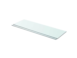 Vidaxl Prateleiras 2 Pcs 80x25 Cm Vidro Transparente