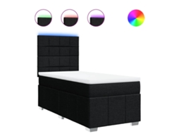 Box Spring Bed, Box Spring Beds Vidaxl Preto Tecido (80 X 200 Cm)