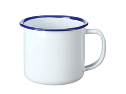Caneca Esmaltada Feita De Ferro Durável, Revestimento De Vidro Fundido Resistente Ao Calor E A Produtos Químicos, Design Retrô, Acabamento Esmaltado S