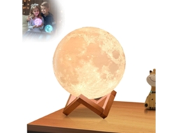 Iluminação noturna em formato Lua com controle remoto Ao sensível.