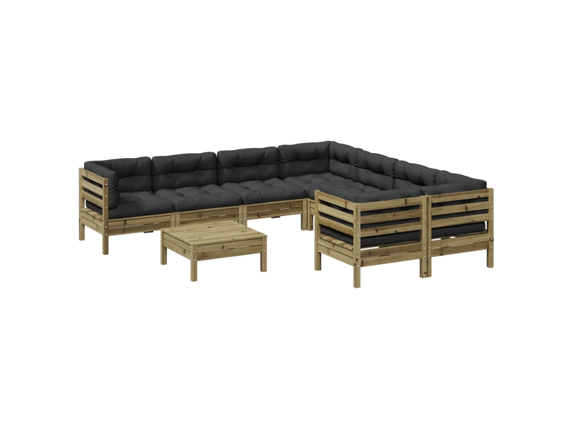 Garden Sofa Set, Garden Sofa Sets Vidaxl Marrom Madeira De Pinho Impregnada (n/a)