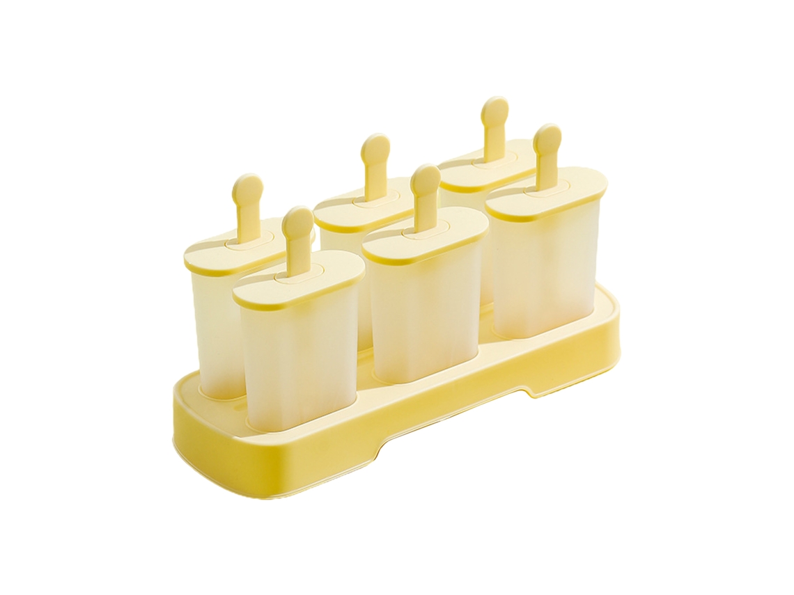 Conjunto De 6 Moldes De Plástico Para Picolé Com Bandeja, Palitos Reutilizáveis, Molde Para Sorvete Caseiro Crianças