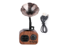 Caixa de Som Mali Bluetooth Retro Criativa com Cartão, Reprodutor de Música para Pc, Celular e Tablet