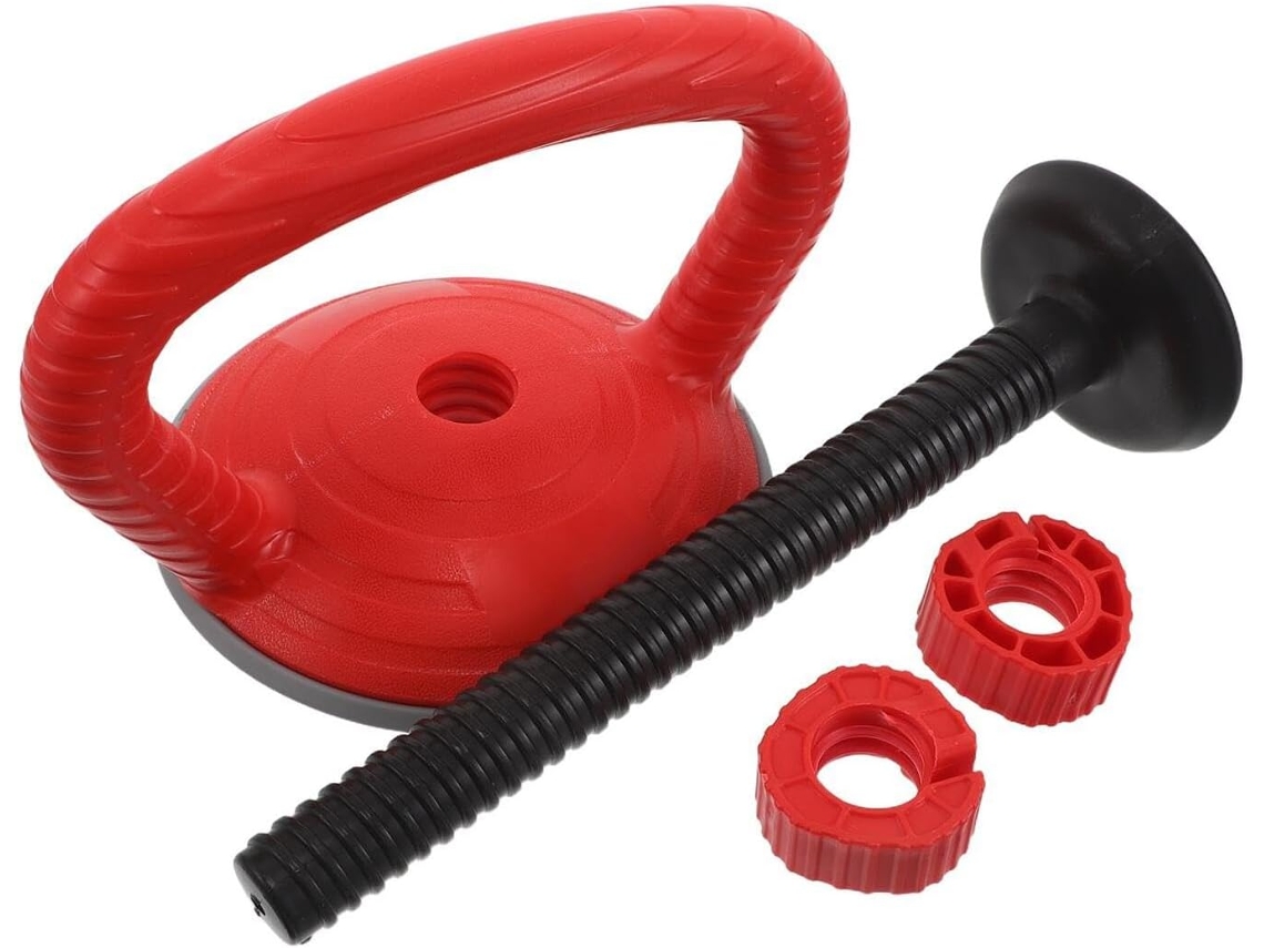 Inoomp Adaptador Para Kettlebell Com Barra E Base Vermelhas, Acessório