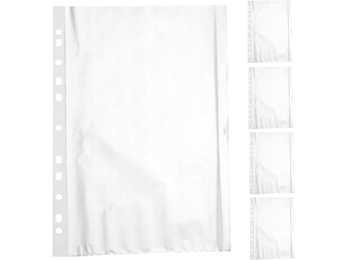 Conjunto De 200 Pastas Transparentes De Pvc Com Capas Perfuradas, Organizador Durável E Prático Para Gokoco
