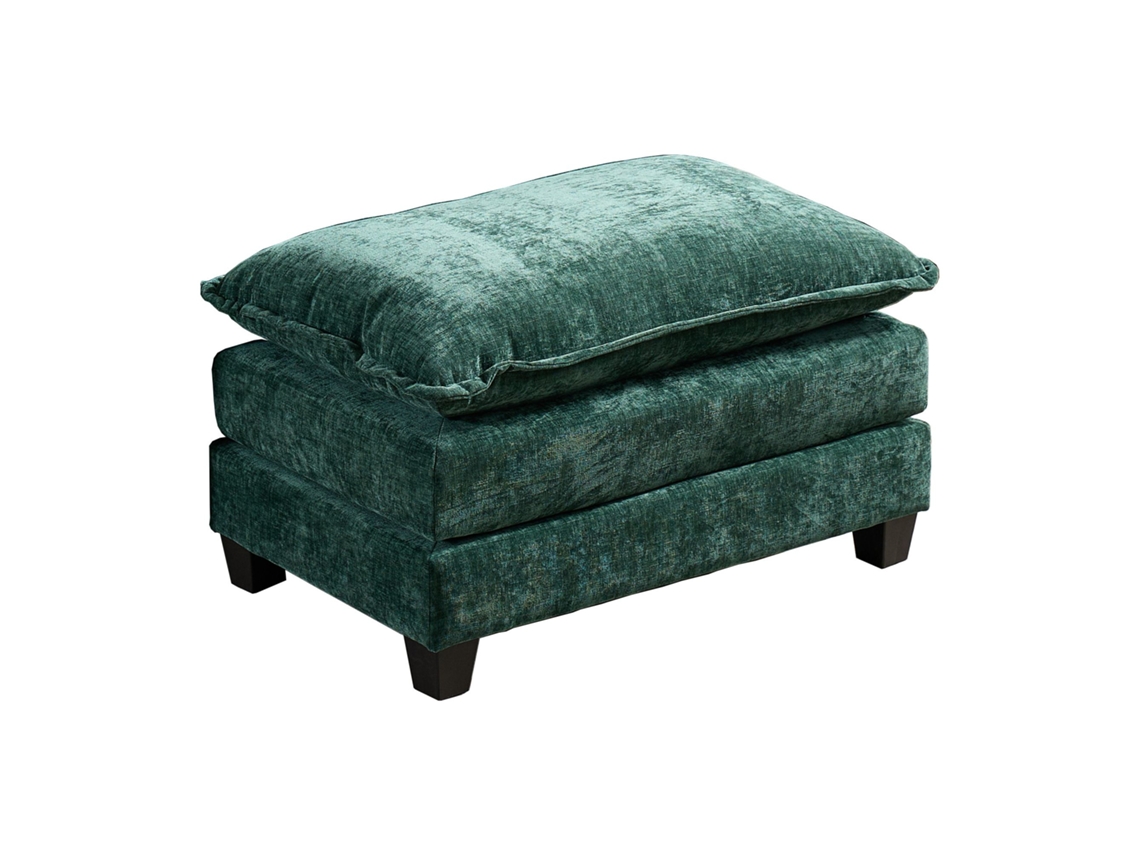 Pufe para sofá Nuvem, sofá secional moderno, maca Assento Dupla, tecido chenille, verde, De501dgn