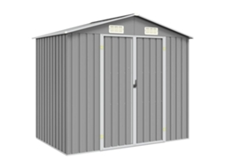 Vidaxl Abrigo De Jardim 205x129x183 Cm Aço Galvanizado Cinzento