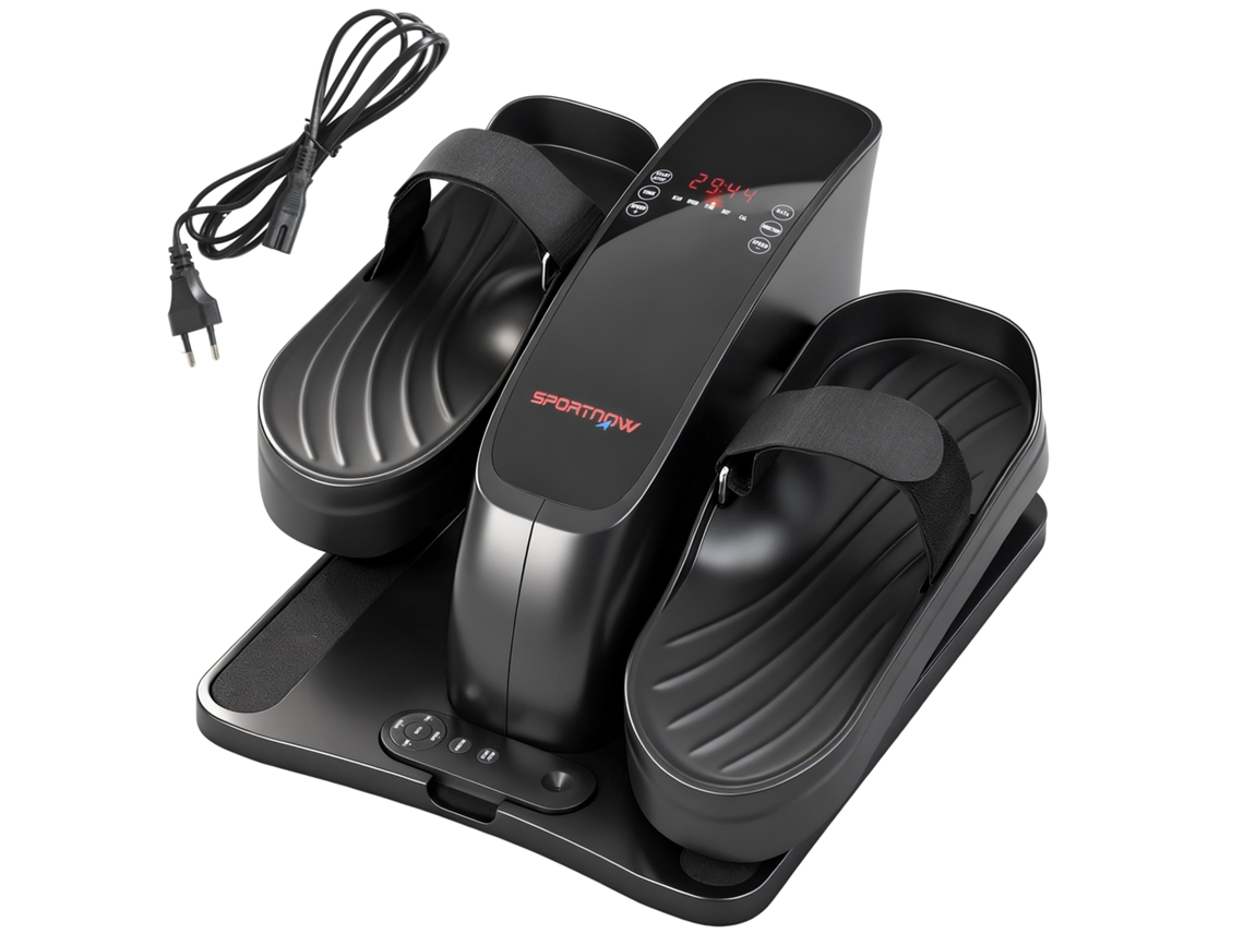 Mini trainer com pedal de 12 marchas, display de LED, controle remoto, antiderrapante, portátil, preto | S/MARCA