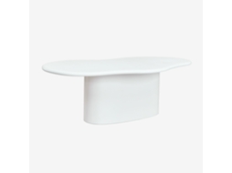 Mesa de Jardim Oval Cimento Vaduz Reforçado Fibra Vidro 230x130cm SKLUM
