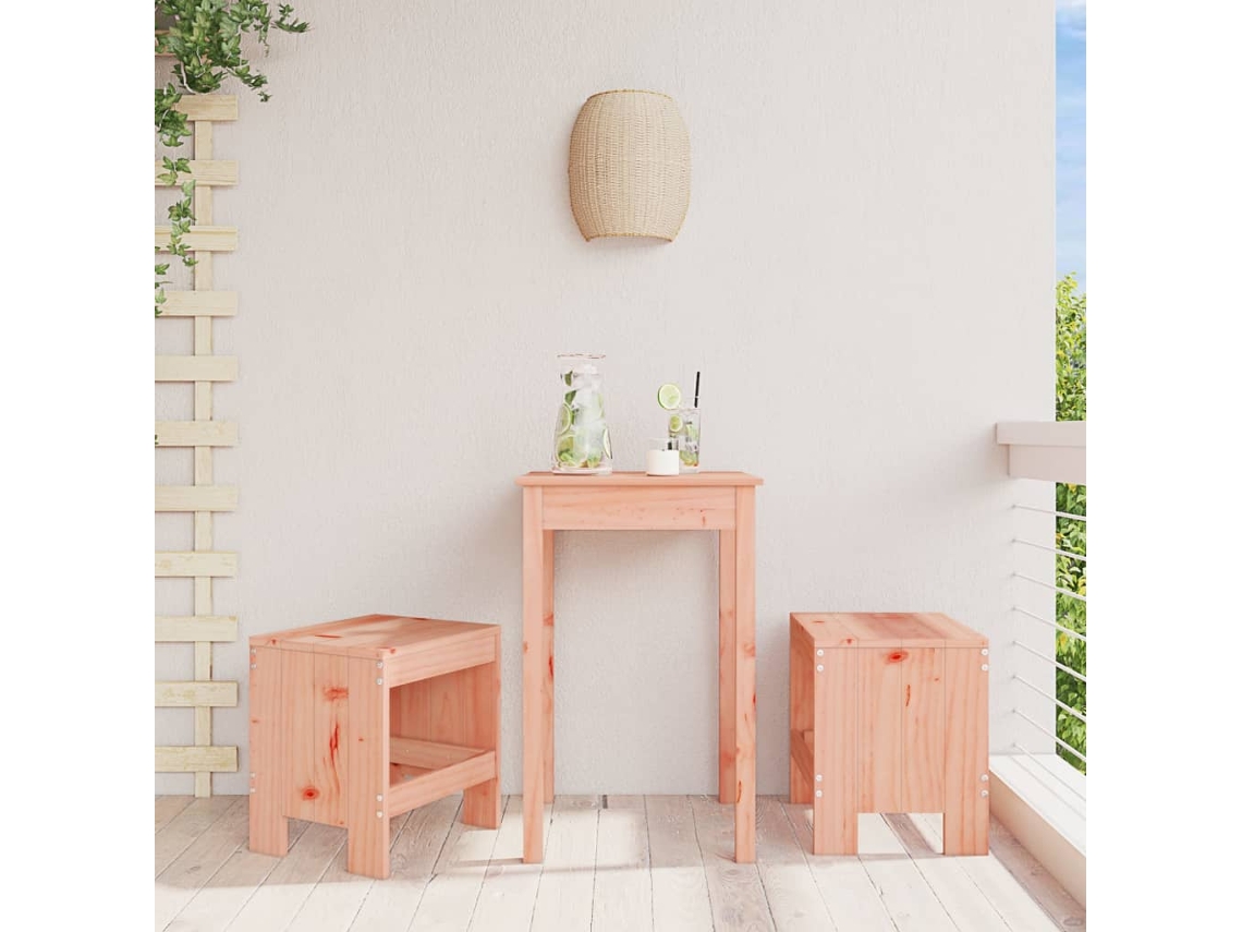 Bancos De Jardim 2 Pcs 40x36x45 Cm Madeira De Douglas Maciça Dkd Home Decor