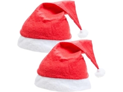 Conjunto de 2 Chapéus de Natal Vermelhos Unissexo Chapéu Pai Ideal para Festas, Ergonômico, Uso Diário STELASPLEN