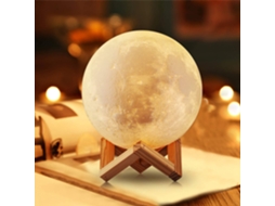Luminária Lunar, Luz Noturna Led de 16 Cores com Impressão 3d, Luz Lunar U BRILVIBERA