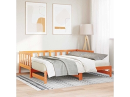 Vidaxl Cama Dia Rebatível Marrom Cera 203.5 X 164 X 66 Cm