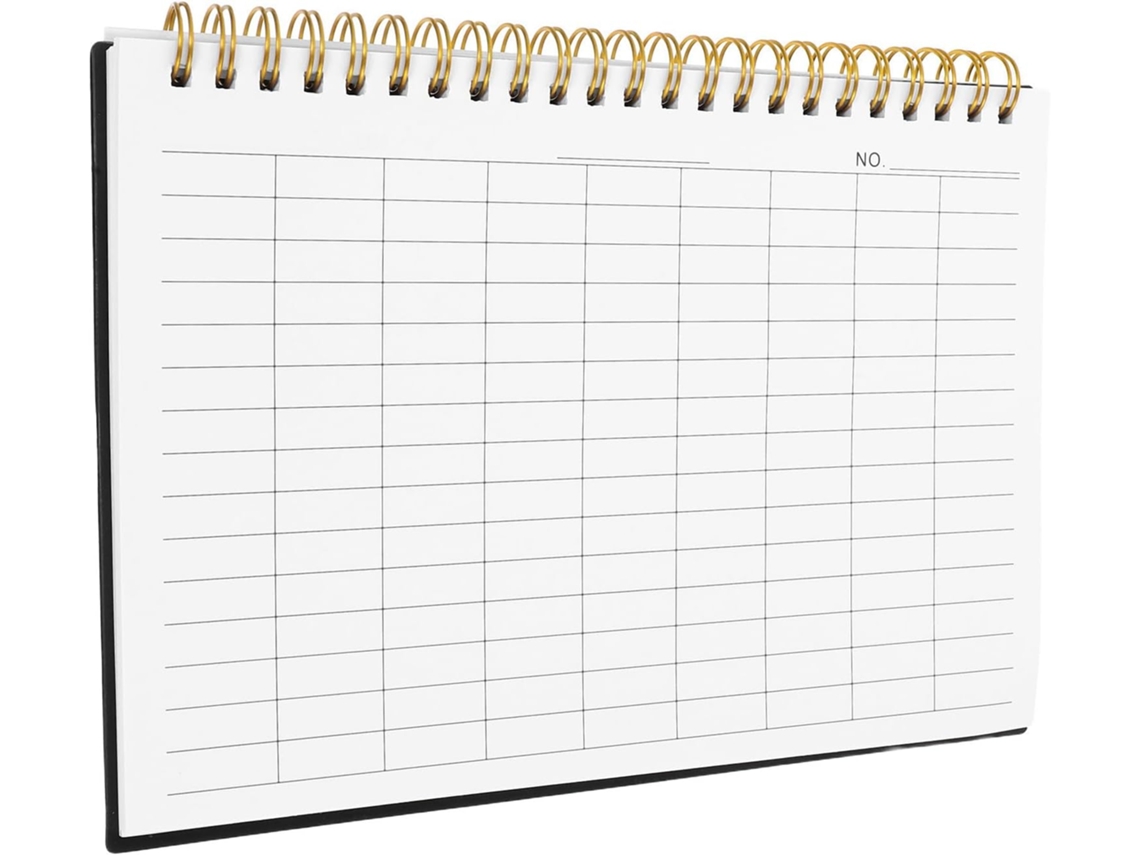 Carnet De Comptabilité À Couverture Pp Noire Com Páginas Horizontais Horizontais Para Acompanhamento De