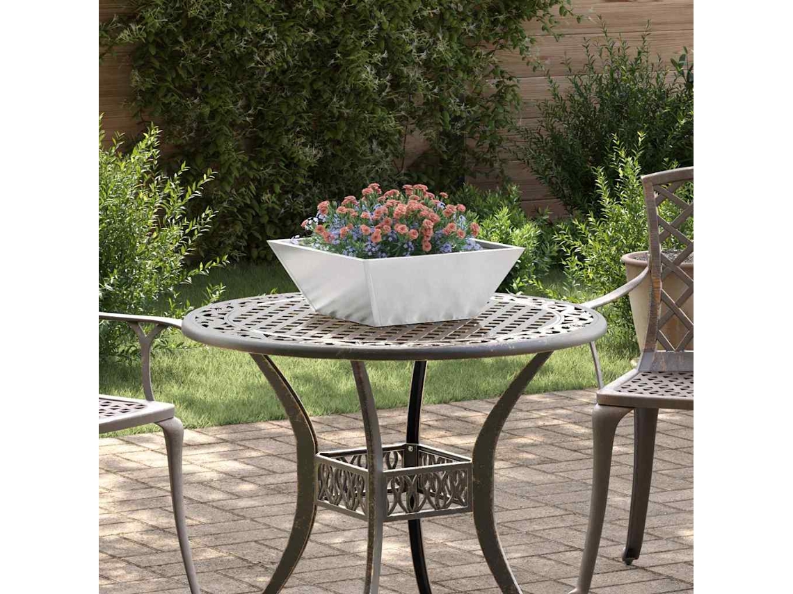 Vidaxl Vaso De Jardim 5 Unid. Prateado 40 X 40 X 15 Cm Aço Inoxidável