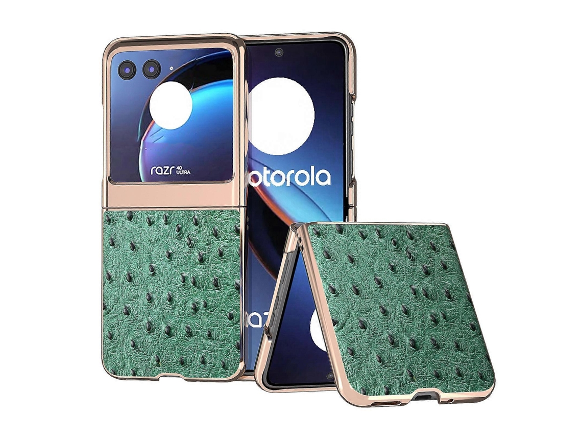 Capa Para Celular Em Couro Com Nano Revestimento E Textura De Avestruz
