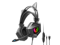 Fone Gamer com Fio, Microfone HD, Som Estéreo 3D, MDUG