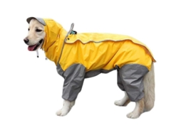 2026 abrigo Impermeable para Perro Con Capucha Desmontable, Chaqueta Con Cordón Ajustable 44 Cm