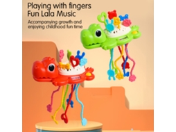 Brinquedo Montessori Corda De Puxar Dinossauro Para Bebê Sensorial Desenvolvimento Precoce Presente 1º Aniversário