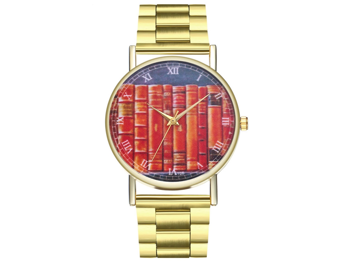 Relógio de quartzo unissex vintage Zhoulianfa com pulseira de aço inoxidável.