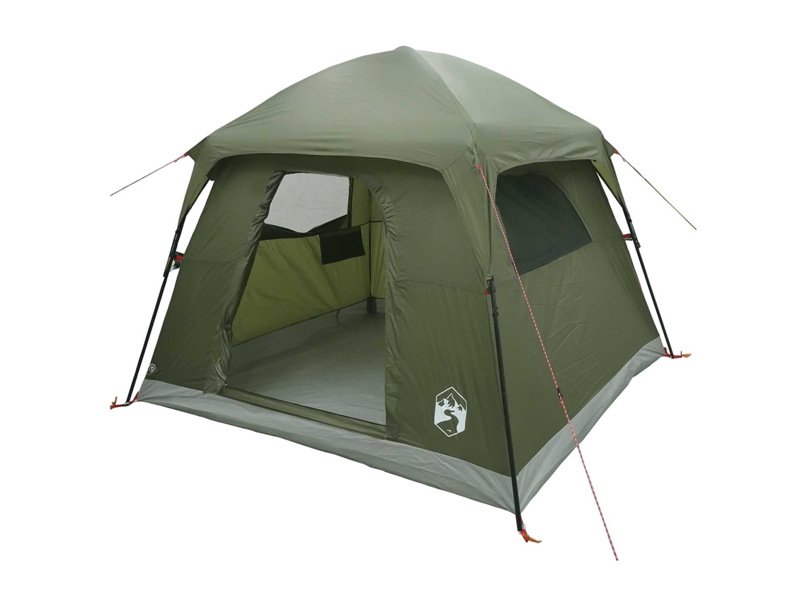 Conjunto 1 Barraca Cabana Vidaxl Verde-azeitona Poliéster (244 X 213 X 183 Cm)