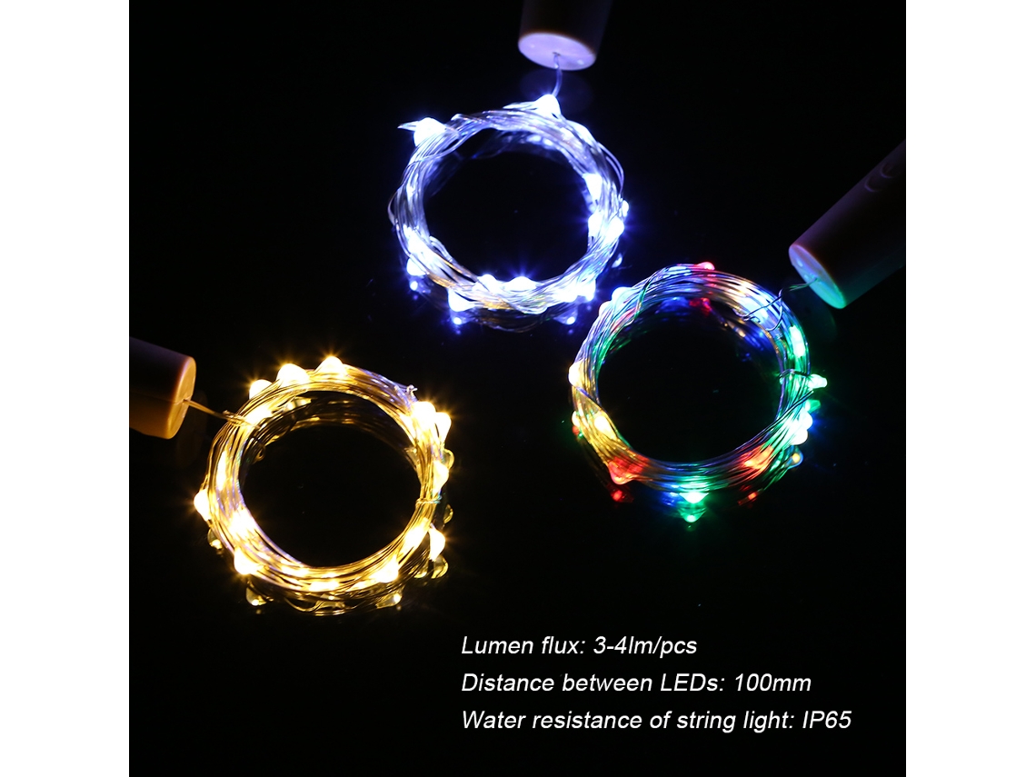 2026 luz de Cuenta Led 4.5v 2m 20led Multicolor Flexible Ip65 para Navidad Fiesta Decoración Hogar Regalo