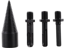 Conjunto De 4 Brocas Para Rachar Lenha Com 3 Cabos, Chave Fenda Cônica Aço Carbono Kit Dura E Macia, 5,55