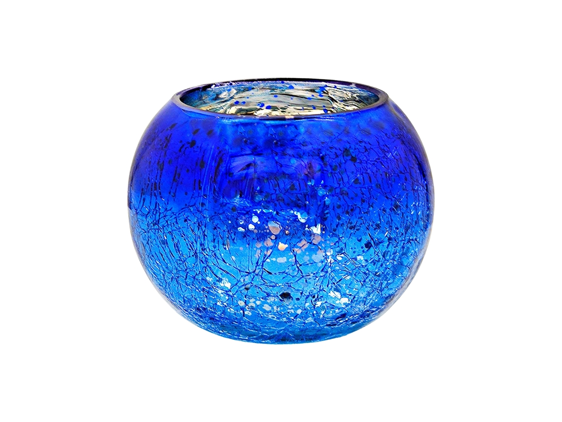 Porta velas de Vidro com Degradê Eletroplatado