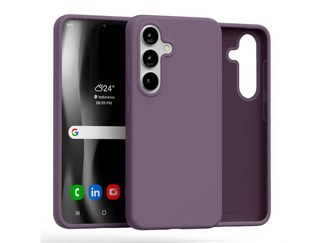 Capa De Silicone De Mercúrio Para Samsung S25 S936 Proteção Com Revestimento De Silicone