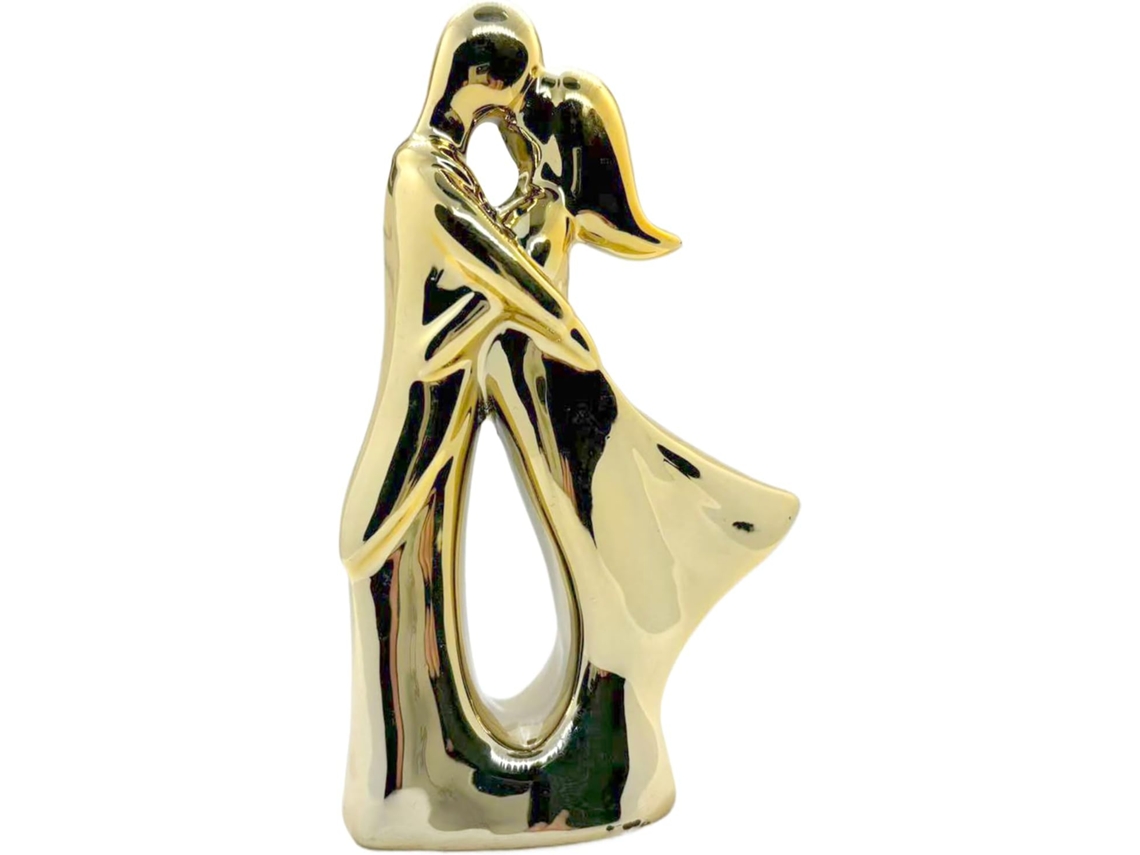 Estátua De Casal Em Cerâmica, Escultura/estatueta Decorativa.