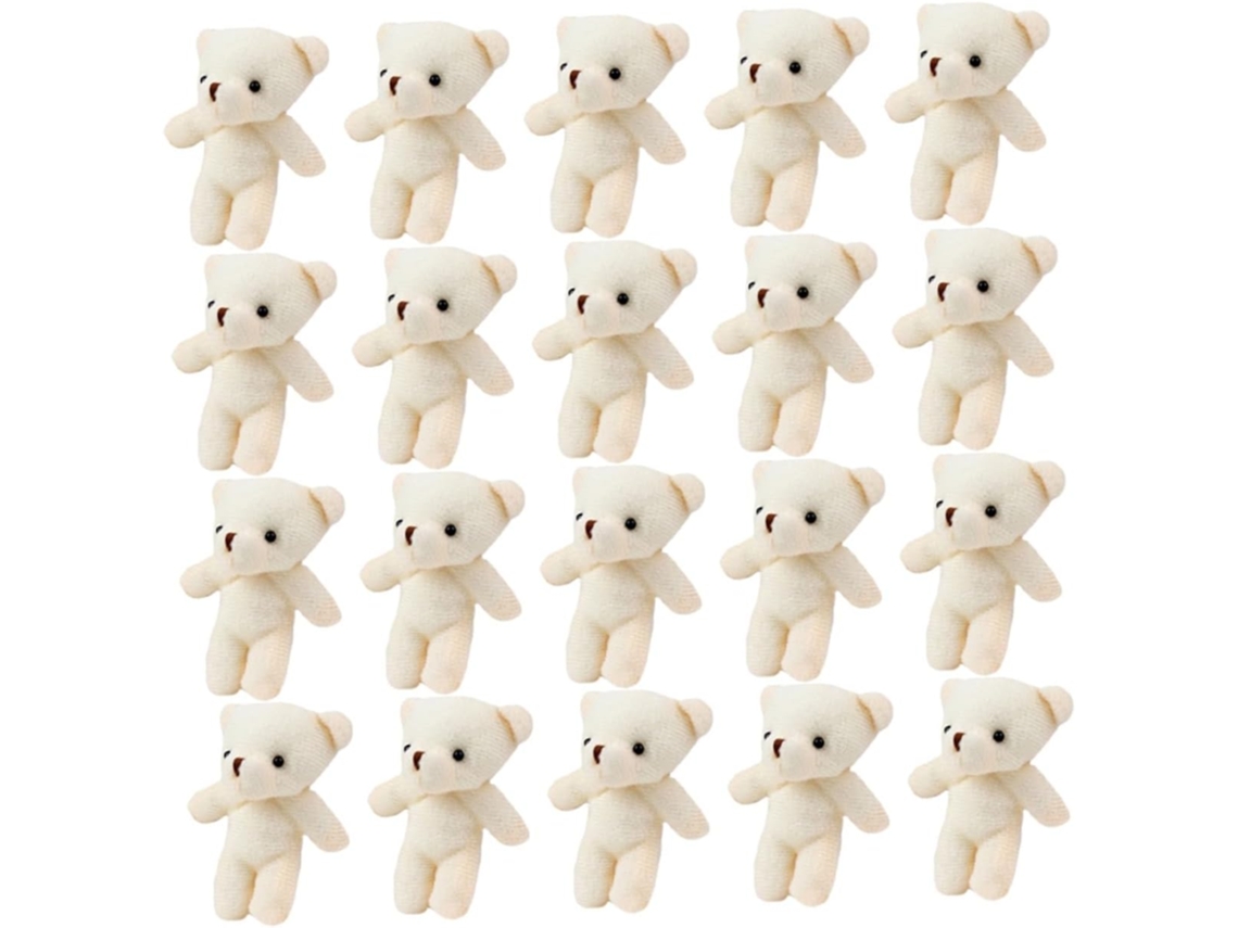 Mini Pingente De Urso Bege, 20 Peças, Tecido Algodão Pp Para Mochila