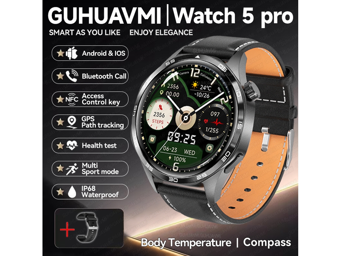 New Watch 5 Pro Smart Watch 1,53 Polegadas 360360 Tela Amoled De Alta Definição Mdug