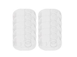 Dispensador de Fita Adesiva Plástica, 10 Unidades, Transparente, Compacto e Portátil para Uso Doméstico. GOKOCO