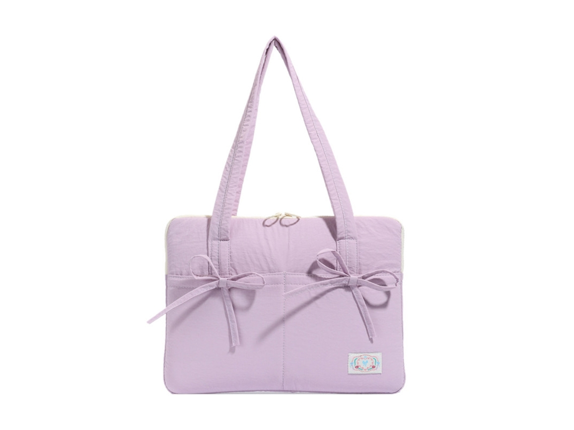 Bolsa Para Portátil Czhhmart, Modelo De Mão Em Nylon, Proteção Anti Impacto, Compatível Até 14 Polegadas Roxo