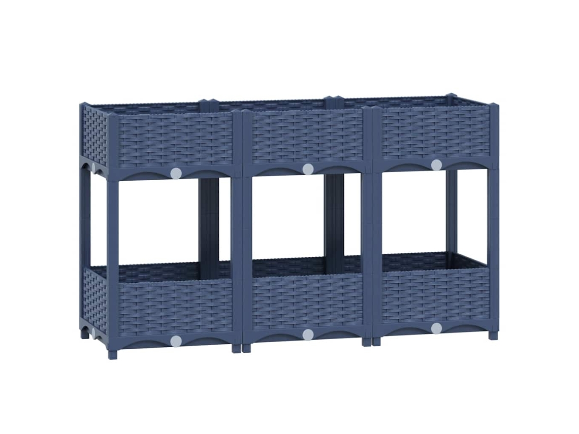 Raised Bed, Raised Beds Vidaxl Cinzeto Polipropileno (120 X 40 X 71 Cm)