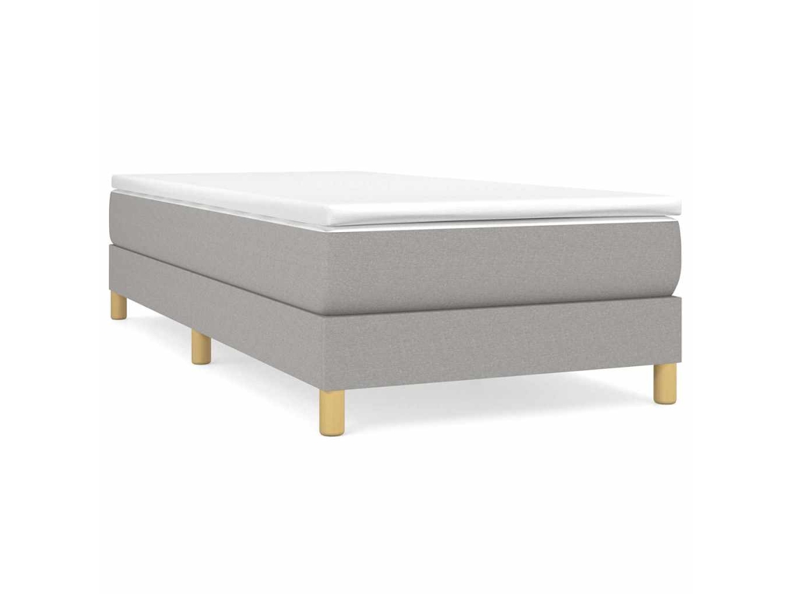 Estrutura de Cama com Molas Tecido Cinzento Claro MAISON EXCLUSIVE (80x200 cm)