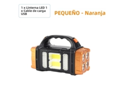 (laranja Pequena) Lanterna De Led De Alta Potência Para Camping, Luz De Trabalho Com Energia Solar, 4 Modos, À Prova D'água Via Usb