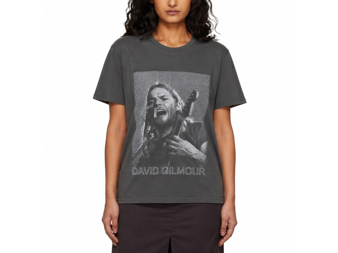David Gilmour On Mic Halftone T-shirt Unisex Adults Size:xl