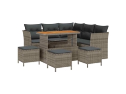 Maison Exclusive - Conjunto De Sofá De Jardim Com Almofada 9 Pcs Cinzeto