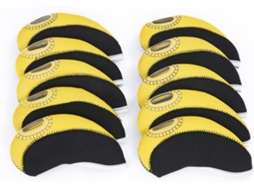 Capas protetoras para cabeças de tacos de golfe, 10 unidades, com janela | S/MARCA