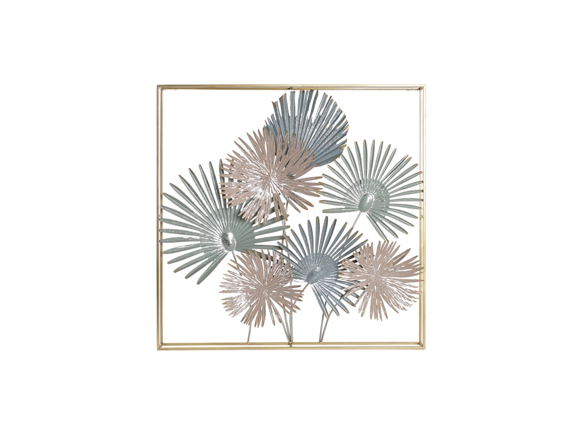 Decoração de Parede em Metal com Folhas Multicoloridas, 90x7x90cm ALEXANDRA HOUSE LIVING
